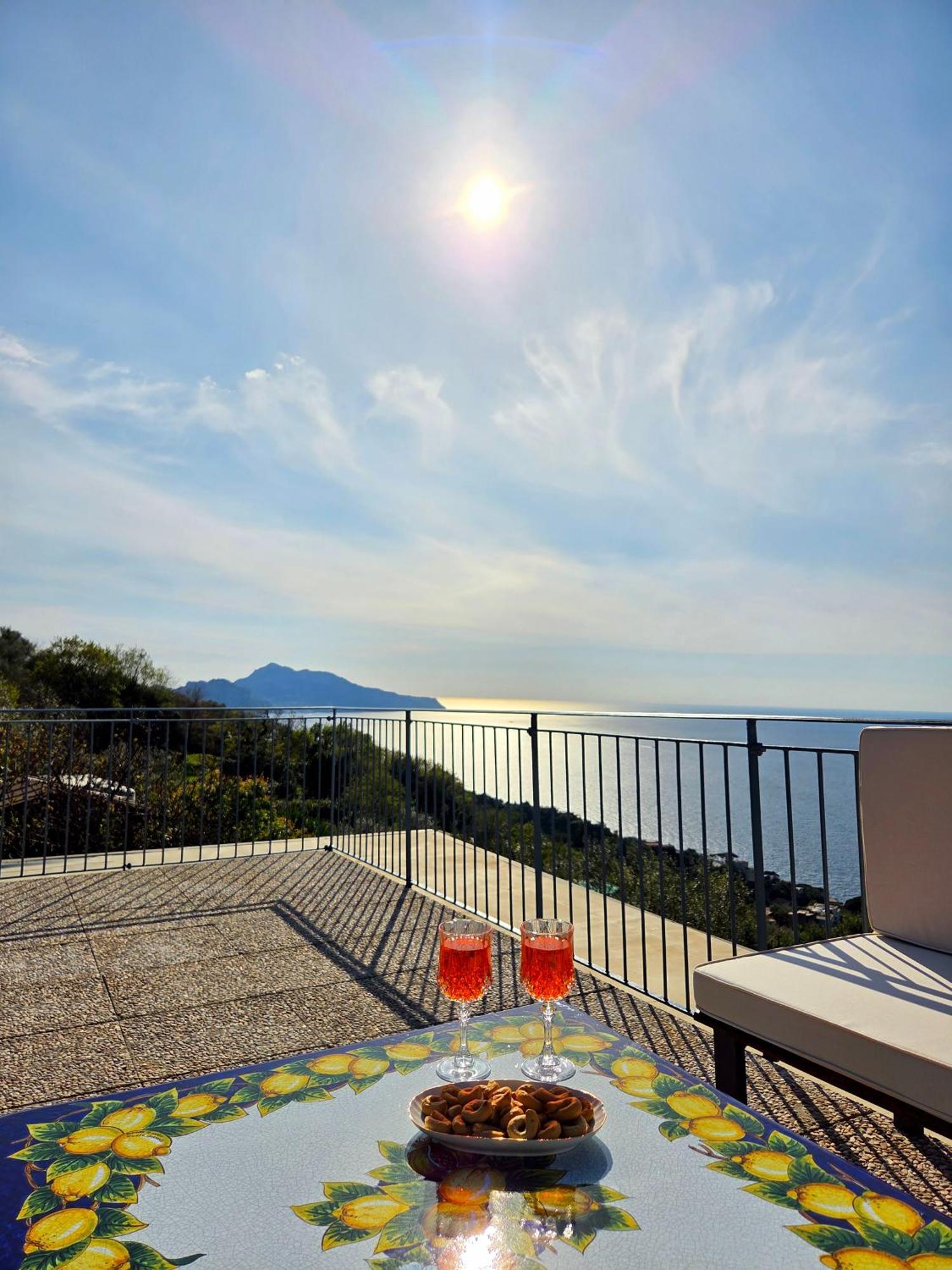 Sun & Relax, Relaxing Location With Seaview Villa Massa Lubrense Kültér fotó