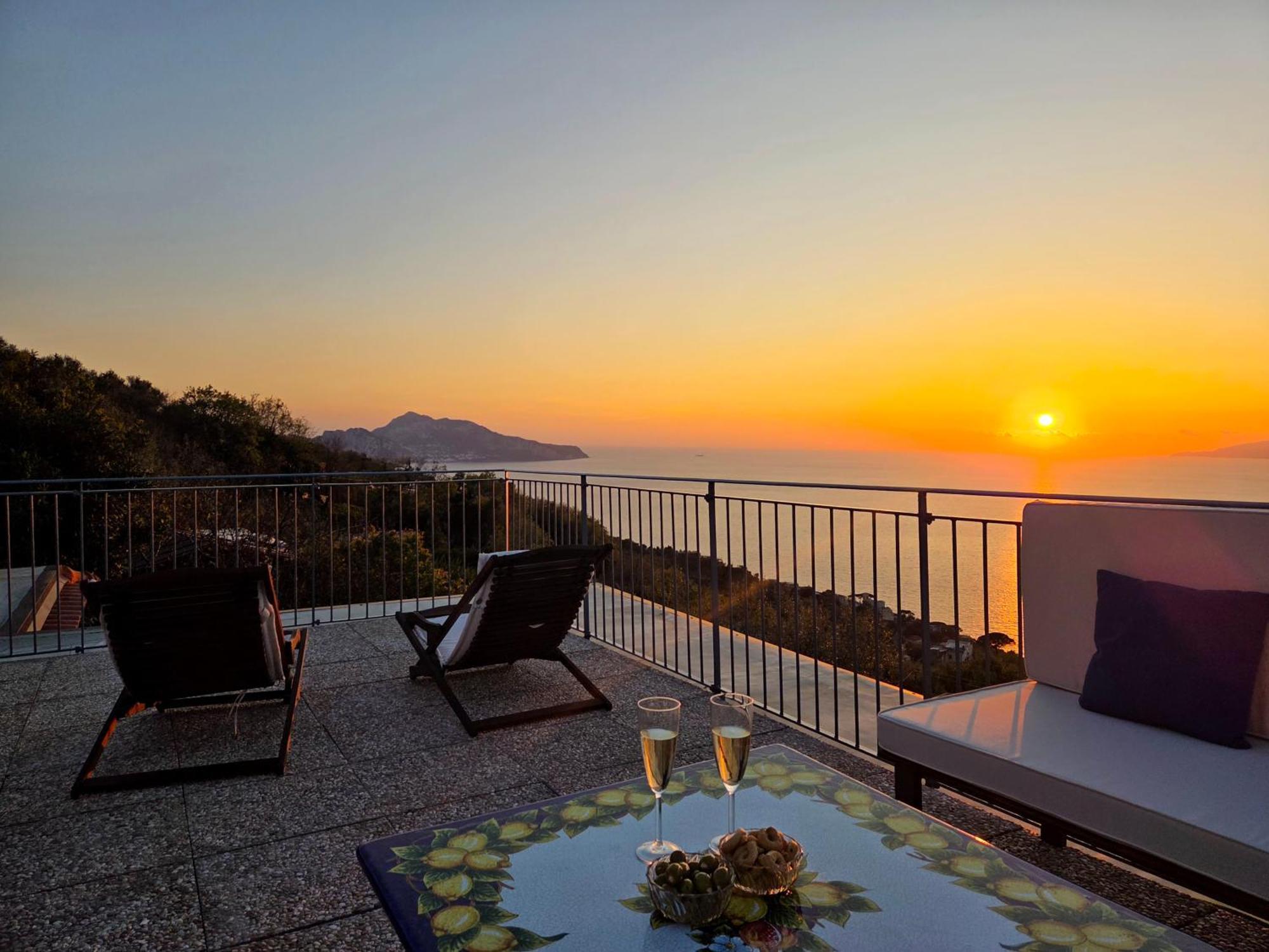 Sun & Relax, Relaxing Location With Seaview Villa Massa Lubrense Kültér fotó