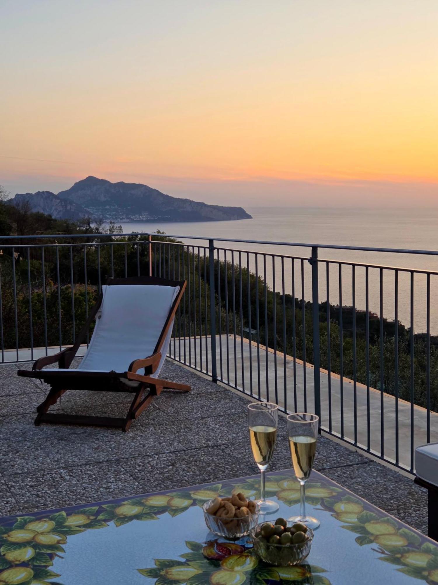 Sun & Relax, Relaxing Location With Seaview Villa Massa Lubrense Kültér fotó